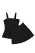 Ruched Square Neck Tummy Control Swim Dress