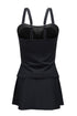 Ruched Square Neck Tummy Control Swim Dress