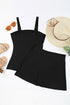 Ruched Square Neck Tummy Control Swim Dress