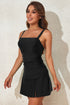 Ruched Square Neck Tummy Control Swim Dress