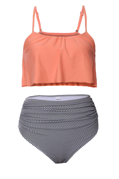 Ruffle Flounce High Waisted Bikini Set
