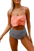 Ruffle Flounce High Waisted Bikini Set