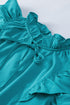 Ruffle Flutter Sleeve Tie Neck Tiered Mini Dress
