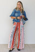 Ruffle Hem Raw Edge Half Sleeve Western Denim Jacket
