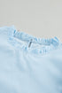Ruffle Mock Neck Tiered Eyelet Sleeve Blouse