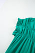 Ruffle Sleeve Button Front Gathered Shirt Dress