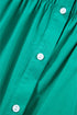 Ruffle Sleeve Button Front Gathered Shirt Dress