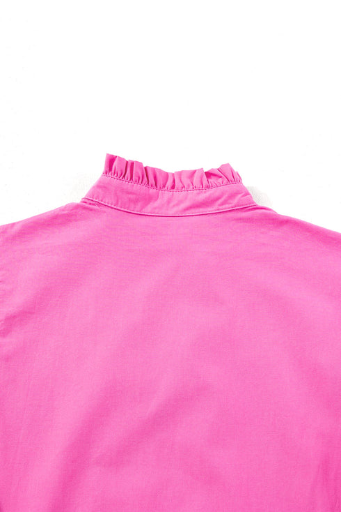Ruffle Sleeve Ric Rac Trim Tiered Mini Dress
