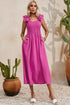 Ruffle Sleeve Smocked Bodice Woven Maxi Dress