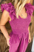 Ruffle Sleeve Smocked Bodice Woven Maxi Dress