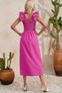 Ruffle Sleeve Smocked Bodice Woven Maxi Dress