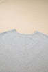 Ruffle Sleeve Waffle Knit Lace Insert Plus Size Top