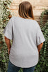 Ruffle Sleeve Waffle Knit Lace Insert Plus Size Top