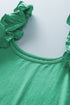 Ruffle Strap Scoop Neck Sleeveless Tank Top