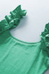 Ruffle Strap Scoop Neck Sleeveless Tank Top