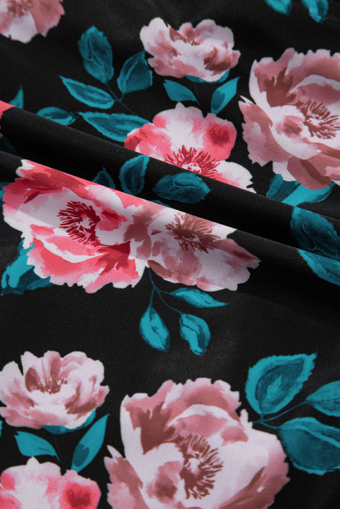 Ruffle Strap Square Neck High Waist Bikini Set