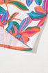 Ruffle Strap Tropical Print Tiered Maxi Dress
