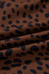 Ruffle Trim Button Front Animal Print Blouse