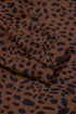 Ruffle Trim Button Front Animal Print Blouse
