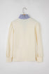 Ruffle Trim Collar Puff Sleeve Pullover Top