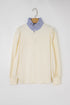 Ruffle Trim Collar Puff Sleeve Pullover Top