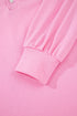 Ruffle Trim Collar Puff Sleeve Pullover Top