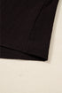 Ruffle Trim Long Sleeve Stitch Detail V Neck Blouse