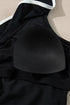Ruffle Trimmed Surplice Neck One Piece Swimsuit