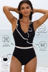 Ruffle Trimmed Surplice Neck One Piece Swimsuit