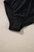 Ruffle Trimmed Surplice Neck One Piece Swimsuit