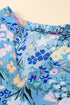 Ruffled Cap Sleeve Tiered Floral Print Dress
