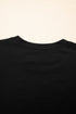 Ruffled Crew Neck Slim Fit Cotton Blend Shirt
