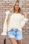 Ruffled Flounce Sleeve Corduroy Southern Belle Blouse