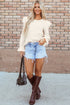Ruffled Flounce Sleeve Corduroy Southern Belle Blouse