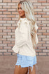 Ruffled Flounce Sleeve Corduroy Southern Belle Blouse