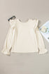 Ruffled Flounce Sleeve Corduroy Southern Belle Blouse