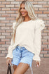 Ruffled Flounce Sleeve Corduroy Southern Belle Blouse