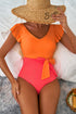 Ruffled Flutter Sleeve Tie Waist One Piece Swimsuit