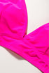 Ruffled Flutter Sleeve V Neck Banded Bikini Top