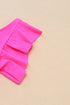 Ruffled Flutter Sleeve V Neck Banded Bikini Top