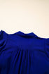 Ruffled Short Sleeve Colla V Neck Tie Midi Dress