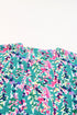 Ruffled Short Sleeve Floral Print Babydoll Blouse