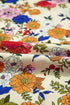 Ruffled Shoulder Long Sleeve Floral Print Blouse