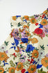 Ruffled Shoulder Long Sleeve Floral Print Blouse