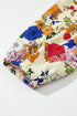 Ruffled Shoulder Long Sleeve Floral Print Blouse