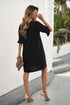 Ruffled Sleeve Shift Dress