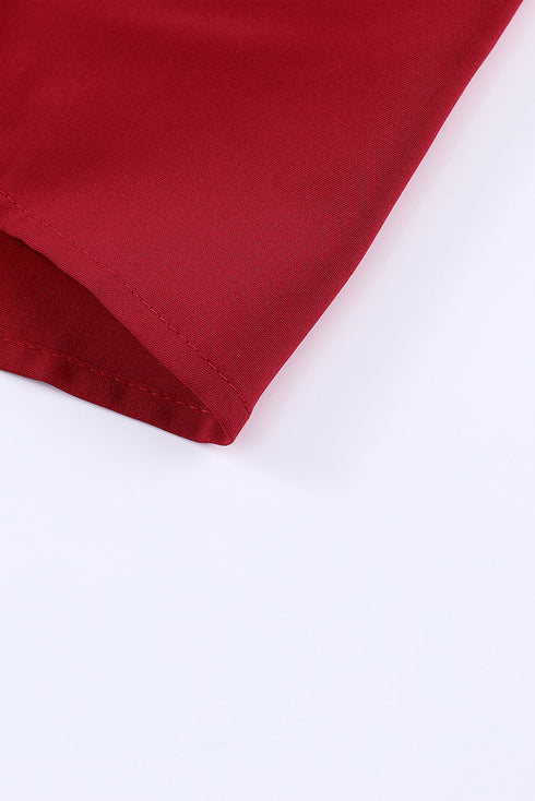 Ruffled Sleeve Shift Dress