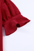 Ruffled Sleeve Shift Dress