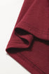 Ruffled Sleeve Slim Fit V Neck Stretch Viscose Top