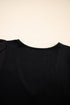 Ruffled Sleeve Slim Fit V Neck Stretch Viscose Top
